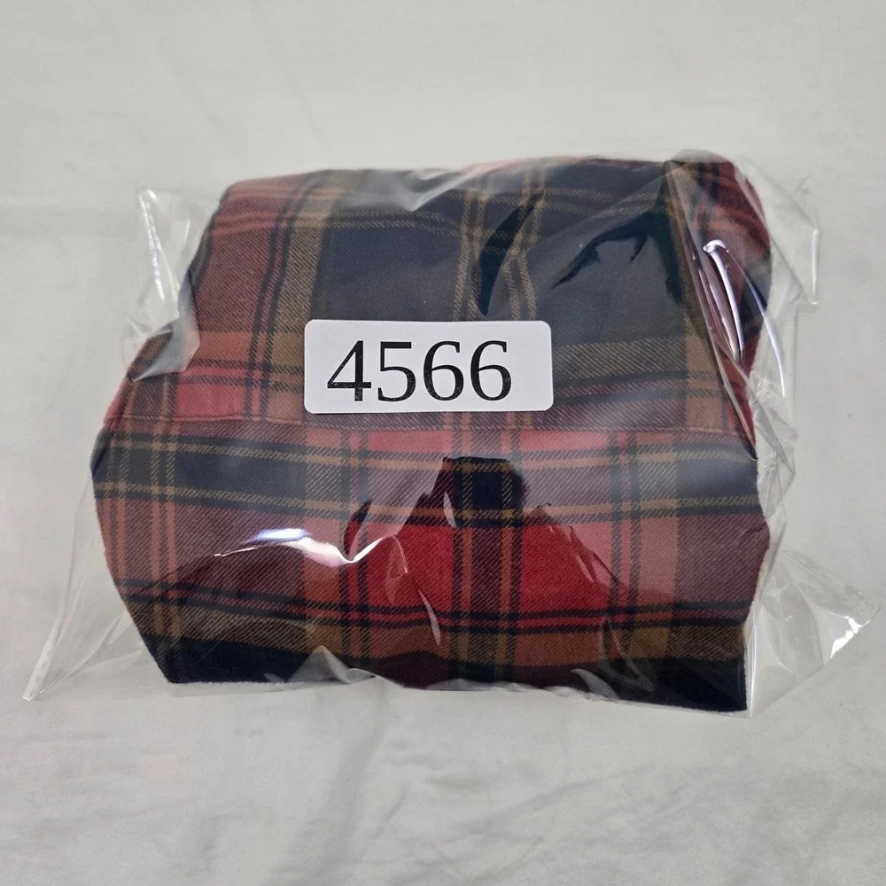 Madewell Oversized Ex-Boyfriend Flannel Shirt Plaid Red Navy Button Down Women S - Picture 10 of 10